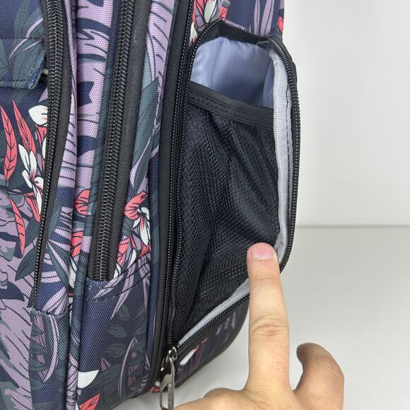 VANKEAN Rolling Laptop Bag Wheeled Briefcase Floral Travel Carry On Tote - Picture 11 of 12